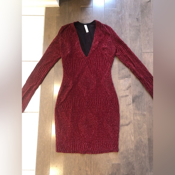 Burgundy Glitter Dress - Picture 1 of 1